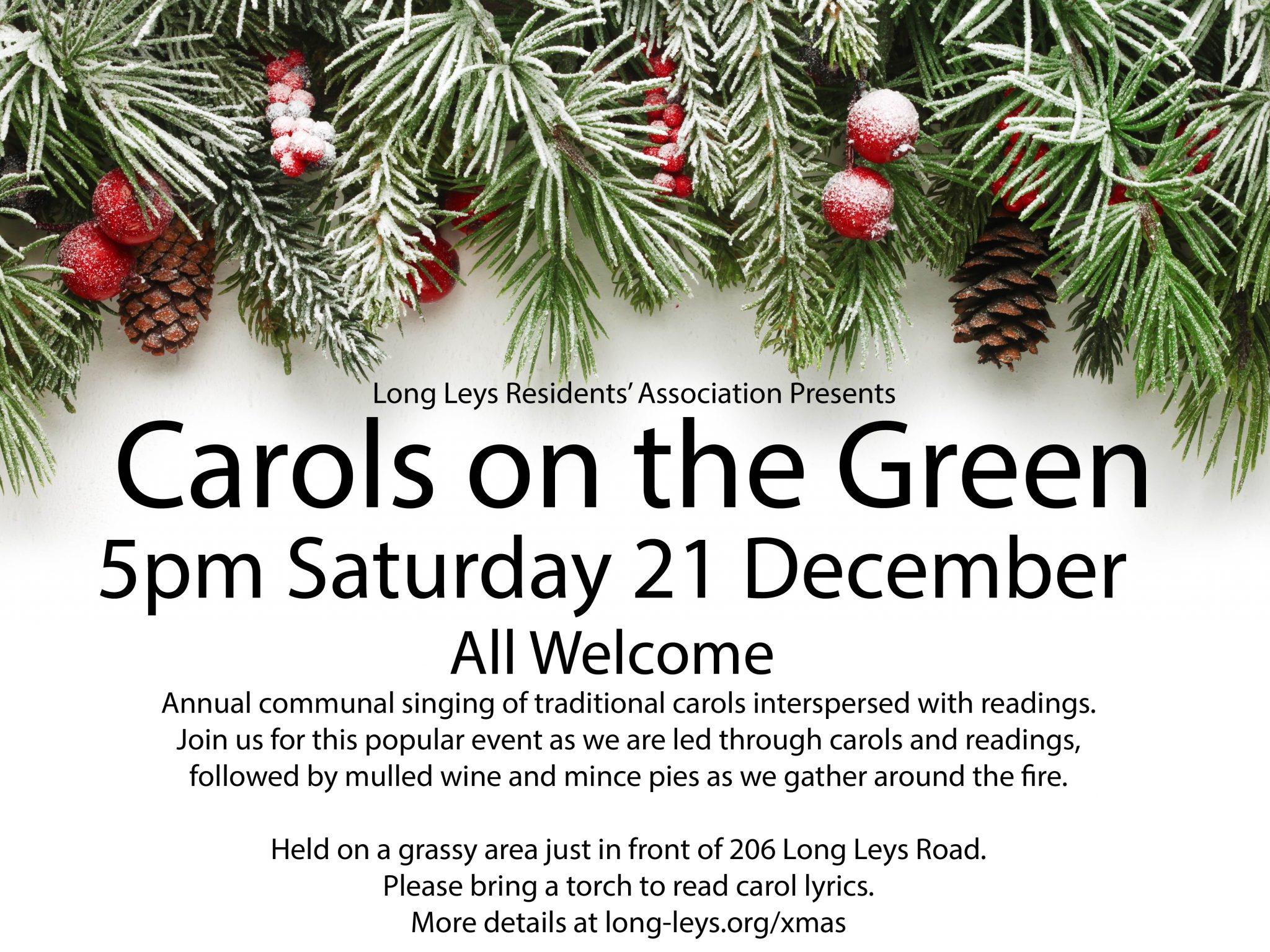 Carols on the Green 5pm Saturday 21 December