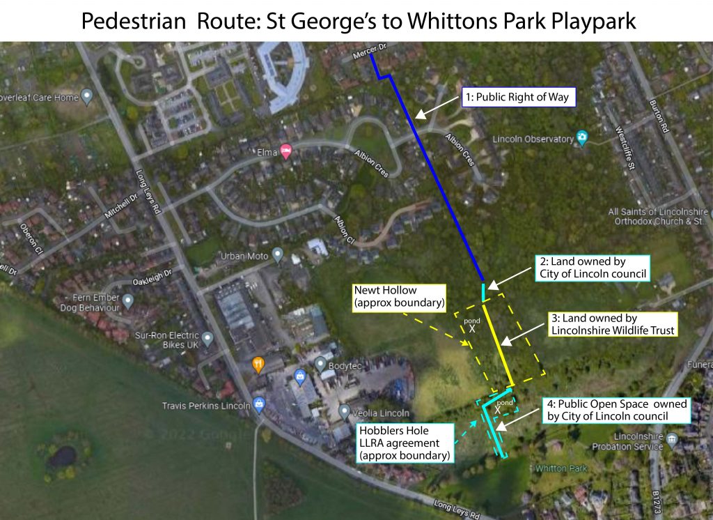 St Georges to Whittons Park path
