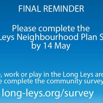 Long Leys Neighbourhood Plan Survey Reminder