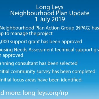 Long Leys neighbourhood Plan update
