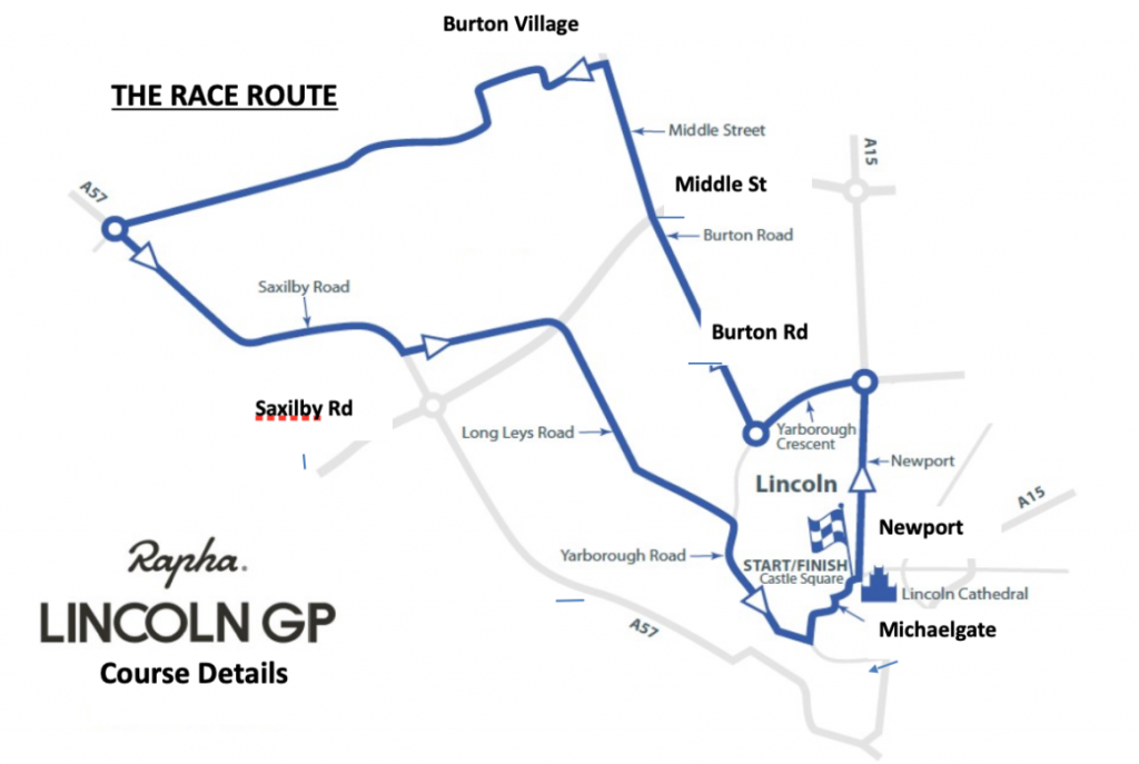 Lincoln Cycling Grand Prix 2024 race route